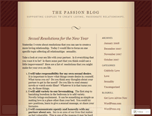 Tablet Screenshot of passionblog.wordpress.com