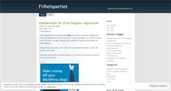 Desktop Screenshot of frihetspartiet.wordpress.com