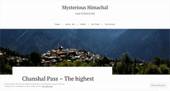 Desktop Screenshot of mysterioushimachal.wordpress.com