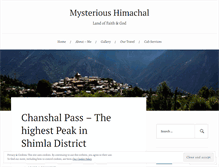 Tablet Screenshot of mysterioushimachal.wordpress.com