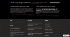 Desktop Screenshot of conductingmasterclass.wordpress.com