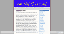 Desktop Screenshot of imnotsorrydotnet.wordpress.com