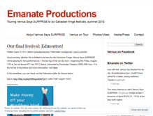 Tablet Screenshot of emanateproductions.wordpress.com