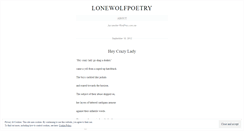 Desktop Screenshot of lonewolfpoetry.wordpress.com