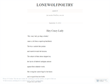 Tablet Screenshot of lonewolfpoetry.wordpress.com
