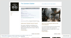 Desktop Screenshot of geekdomdabbler.wordpress.com