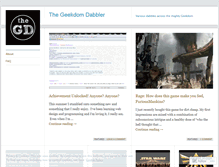 Tablet Screenshot of geekdomdabbler.wordpress.com