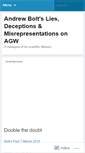 Mobile Screenshot of andrewboltliesdeceptionsonagw.wordpress.com