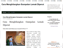 Tablet Screenshot of caramenghilangkangumpalanlemakdiperut.wordpress.com