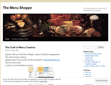 Tablet Screenshot of menushoppe.wordpress.com