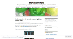 Desktop Screenshot of morefrommom.wordpress.com