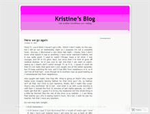 Tablet Screenshot of kristine.wordpress.com