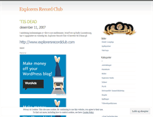 Tablet Screenshot of explorersrecordclub.wordpress.com
