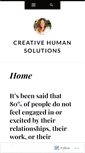 Mobile Screenshot of creativehuman.wordpress.com