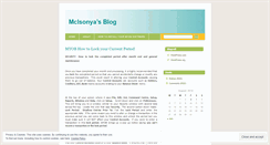 Desktop Screenshot of mclsonya.wordpress.com