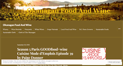 Desktop Screenshot of okanaganfoodandwine.wordpress.com