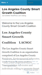 Mobile Screenshot of lasmartgrowth.wordpress.com