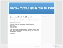 Tablet Screenshot of oilpatchwriting.wordpress.com