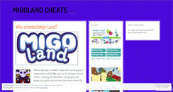 Desktop Screenshot of migolandcheats.wordpress.com