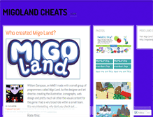 Tablet Screenshot of migolandcheats.wordpress.com