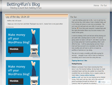 Tablet Screenshot of betting4fun.wordpress.com
