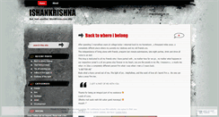 Desktop Screenshot of ishankrishna.wordpress.com