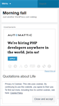 Mobile Screenshot of morningfall.wordpress.com