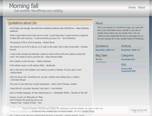 Tablet Screenshot of morningfall.wordpress.com