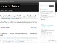 Tablet Screenshot of imcryptic.wordpress.com