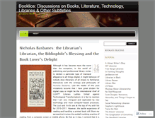 Tablet Screenshot of booklios.wordpress.com