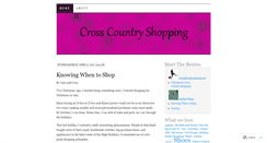 Desktop Screenshot of crosscountryshopping.wordpress.com