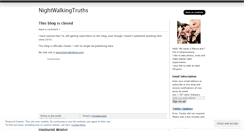 Desktop Screenshot of nightwalkingtruths.wordpress.com