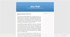 Desktop Screenshot of jonyshah.wordpress.com