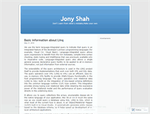 Tablet Screenshot of jonyshah.wordpress.com