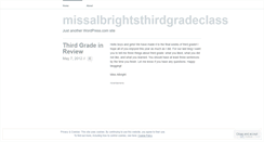 Desktop Screenshot of missalbrightsthirdgradeclass.wordpress.com