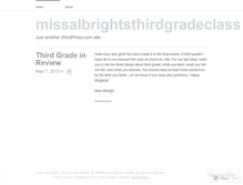 Tablet Screenshot of missalbrightsthirdgradeclass.wordpress.com