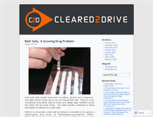 Tablet Screenshot of cleared2drive.wordpress.com