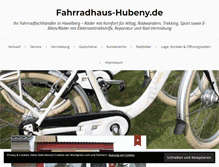 Tablet Screenshot of fahrradhaushubeny.wordpress.com