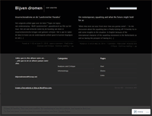 Tablet Screenshot of blijvendromen.wordpress.com
