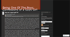 Desktop Screenshot of beingoneoftheboys.wordpress.com