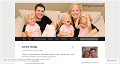 Desktop Screenshot of livinginpursuit.wordpress.com