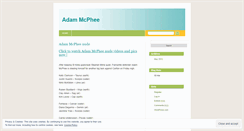 Desktop Screenshot of adammcphee.wordpress.com