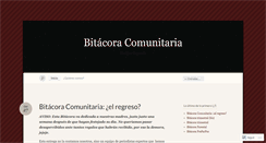 Desktop Screenshot of bitacoracomunitaria.wordpress.com