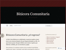 Tablet Screenshot of bitacoracomunitaria.wordpress.com