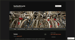 Desktop Screenshot of byebyebicycle.wordpress.com