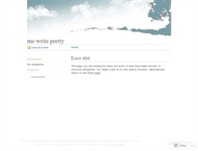Tablet Screenshot of mewritepretty.wordpress.com