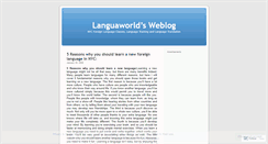 Desktop Screenshot of languaworld.wordpress.com