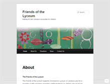 Tablet Screenshot of friendsofthelyceum.wordpress.com