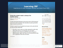 Tablet Screenshot of learningjsf.wordpress.com