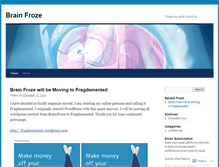 Tablet Screenshot of brainfroze.wordpress.com